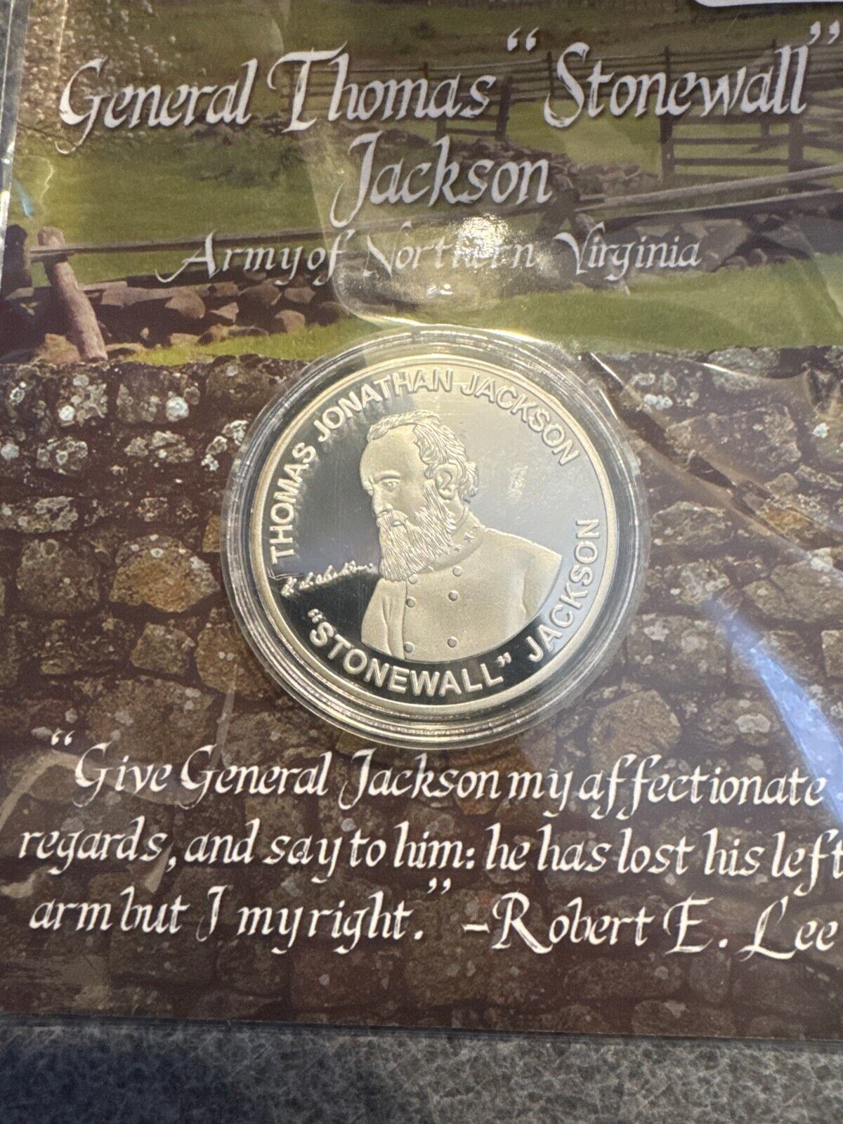 General Thomas Stonewall Jackson Army of Northern Virginia Coin - $4.50