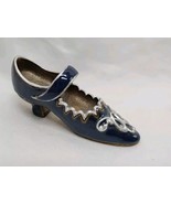Dollhouse Miniature Sweet Romance Dark Blue Ballerina Shoe 2.5&quot; - $14.85