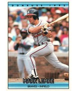 1992 Donruss Atlanta Braves Baseball Card #606 Mark Lemke - $1.73