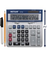 Silver And Blue Victor 16-Digit Desktop Calculator. - $57.20 CAD