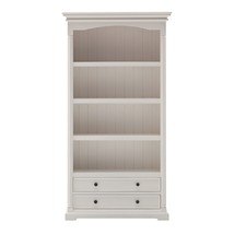 75" White Solid Wood Four Tier Bookcase - $29,815.64 MXN