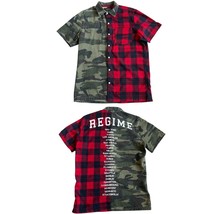 Civil Regime Men’s The Rebel Tour Split Button Up Shirt Sz L Buffalo Pla... - $24.70