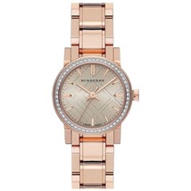 Burberry BU9225 Swiss 54 Diamond Bezel Rose Gold Tone Watch 26mm - Warranty - £350.91 GBP