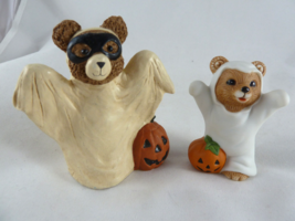 Vintage Homco Halloween bear + other resin bear 3-3.5&quot; tall - $5.93