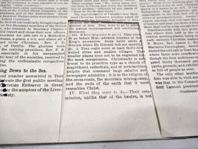 The Christian Endeavor World Newspaper The Golden Rule August 1900 Antique Gift Item image 9