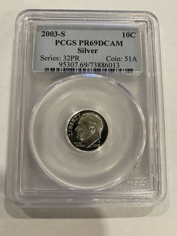 2003-S Silver Roosevelt Dime PR69DCAM PCGS Beautiful Coin  20210125 - $22.99