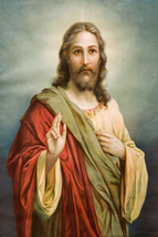 16x20&quot;Poster on CANVAS.Interior room design art.Jesus Christ.Christian God.6403 - £37.19 GBP