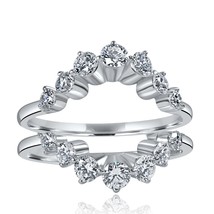 1 Karat Kunstdiamanten Grown Diamant Tiara Hochzeit Ring 14k Weiss Gold - $765.76