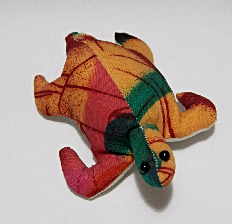 Stuffed Mini Animal Orange Turtle Tortoise with Magnet 4&quot; - $4.50