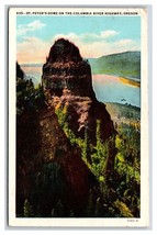 St Peter&#39;s Dome Columbia River Highway Oregon OR Linen Postcard G18 - £2.10 GBP