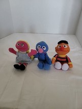 Vintage Tyco Sesame Street  Betty Lou. Grover,  Ernie 8&quot;  1997 Plush Beans Doll - £15.62 GBP