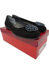 Aerosoles Women&#39;s Black Suede BECXotic Ballet Flat 9M NEW - $37.99