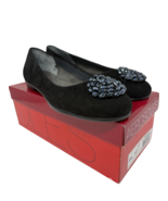 Aerosoles Women&#39;s Black Suede BECXotic Ballet Flat 9M NEW - $37.99