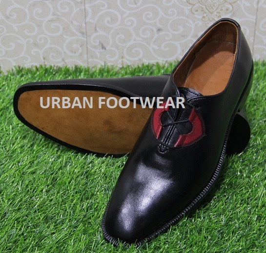 New Handmade Mens Formal Shoes Red Black Leather Stylish Lace Casual Wear Boots
