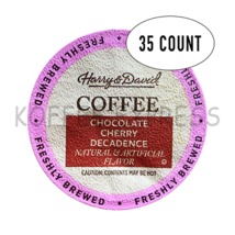 Harry & David Coffee, Chocolate Cherry Decadence, 35 Single Serve Cups - £19.18 GBP