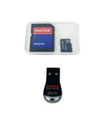 SanDisk 32GB Micro SDHC Avec SD Adaptateur Et SanDisk Mobilemate USB Lec... - $26.36