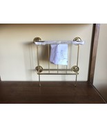 New Brass  Bathroom Wall Rack Towel Holder Shelf Basket w  Bar - £27.26 GBP
