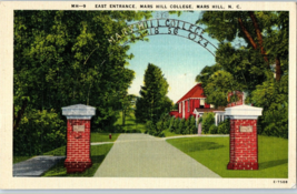 East Entrance Mars Hill College Mars Hill North Carolina Postcard - £6.95 GBP