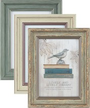 3 Pack 5x7 Inch Picture Frames Farmhouse Rustic Vintage Distressed Wood Grain Ph - £39.63 GBP