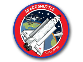 4&quot; Space Shuttle 1981-2010 Nasa Helmet Bumper Emblem Decal Sticker Made In Usa - £12.76 GBP