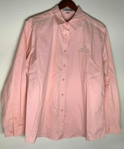 Port Authority Women&#39;s Pink Collared Long Sleeve Pink Shirt Xl &quot;University..&quot; - £7.72 GBP