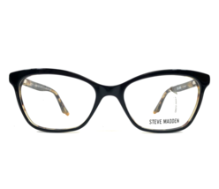 Steve Madden Eyeglasses Frames Cheryll Black Laminate Tortoise Cat Eye 52-17-140 - £35.16 GBP