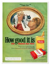 Winston Cigarettes Puppy Love R.J. Reynolds Vintage 1973 Full-Page Magazine Ad - $9.70