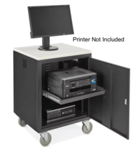 Uline Mobile AV Cabinet H-7549 Steel Locking Media Storage Cart 23&quot; x 25... - $147.50