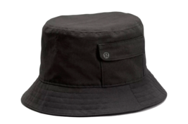 Lululemon Black Bucket Hat Women’s On My Level Bucket w/ Pocket Medium Large NEW - £18.15 GBP