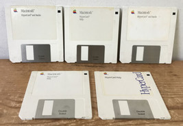 Set Lot 5 Vtg Macintosh HyperCard Help Floppy Disks - £786.91 GBP