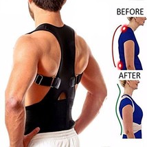 Adjustable Back Posture Corrector Magnetic Therapy Brace Shoulder Support Belt - £20.09 GBP