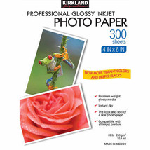 Kirkland Signature 4&quot; X 6&quot; Professional Glossy Inkjet Photo Paper - 300 ... - £16.77 GBP