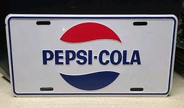 Pepsi-Cola License Plate Sign Metal Rare Logo - $24.89