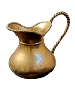 Vtg Solid Brass Pitcher w Rope Handle and Trim - $206.03 MXN