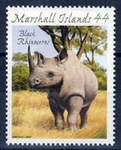 ZAYIX Marshall Islands 955f MNH Black Rhinoceros Endangered Animals 101623S14M - £1.12 GBP