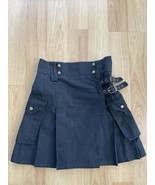 Modern Kilts Black Cargo Utility Heavy Cotton Size 30 Goth Gothic Steam ... - $655.92 MXN