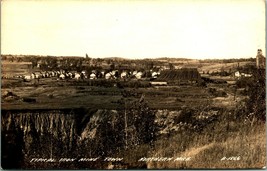 RPPC Typical Mining Town Caspian Michigan MI Birds Eye View 1940s Postcard UNP - £23.33 GBP
