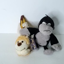 Banana Monkey Angry Gorilla Lot Of 2 Plush Brown Ape Stuffed Animal  - £17.89 GBP