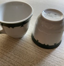 Vintage pair of Jackson China Green & White Coffee/Tea Cups image 6