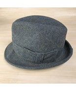 Vintage Tweed Wool Towncraft Fedora Hat Gray Size Small 6 3/4 - 6 7/8 - $80.83 CAD