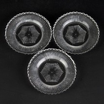 Flint Glass Rayed Cup Plates Set Lee Rose 397, Antique c1850 2nd Transit... - $25.00