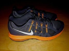 Nike Max Dynasty GRAY/ORANGE Running SNEAKERS-7Y-WORN ONCE-CLEAN-LOOK Unworn - £27.17 GBP