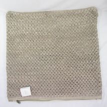 Restoration Hardware Macramé Suede Sand 22-inch Square Pillow Cover - £142.37 GBP