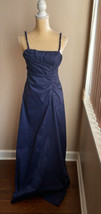 Adrianna Papell Womens Formal  Evening Gown Navy Blue Sz 6 Prom - £51.19 GBP