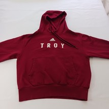 Adidas TROY Men's Red Cotton Blend Drawstring Hoodie Sweatshirt Size Small image 10