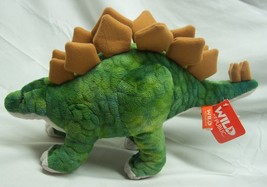 Wild Republic Nice Green Stegosaurus Dinosaur 15&quot; Plush Stuffed Animal New - £15.58 GBP