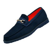Men Tayno Dressy Casual Penny Loafer Soft Micro Suede Comfortable Drive Navy image 5