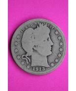 1913 P Barber Liberty Silver Quarter Scarce Guaranteed Authentic Rare Co... - $570.99 MXN