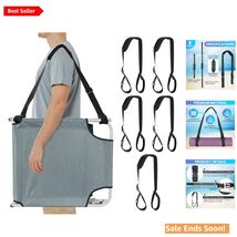 Adjustable Black Carrying Straps for Folding Chairs and Outdoor Gear 5 Pcs - $32.62