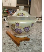 Russia Violet 87p HandPainted Porcelain Dinnerware Set accessories with ... - $242.55